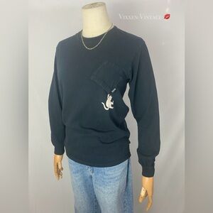 RIPNDIP LORD NERMAL 'HANG IN THERE L/S POCKET TEE' IN BLACK